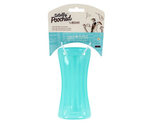 Messy Mutts "totally Pooched, Stuff 'n Shake Barrel" Jouet En Caoutchouc Pour Chien