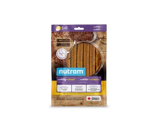 Nutram Combinaisons Optimales Mobilité+ Dentaire, Gâteries Pour Chien, Agneau, Petit 187g