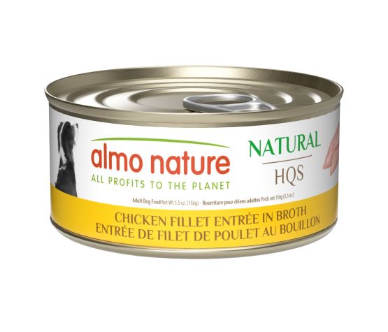 Almo Nature Hqs Natural Chien - Entrée, Filet De Poulet En Bouillon 156gr