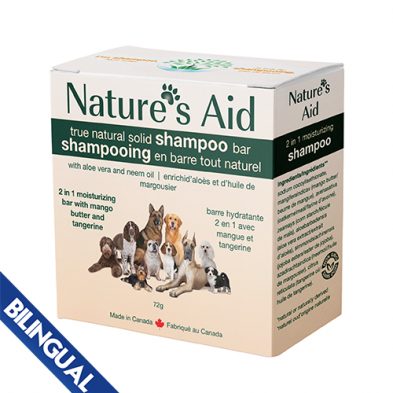 Nature's Aid® Shampooing en barre tout naturel barre hydratante 2 en 1 avec mangue et tangerine 72 gm