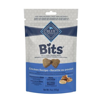 Blue Buffalo Bits Bouchées Gâteries Saveur de Poulet pour Chiens